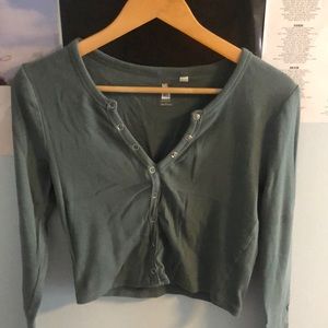 pacsun me x we v neck long sleeve top